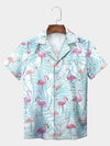 UniJames Blue Flamingo Calm Hawaiian Shirt