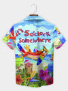 UniJames Blue It's 5 O'Clock Somewhere Funny Hawaiian Shirt