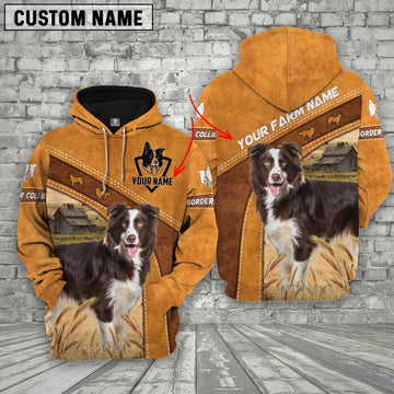 Uni Personalized Name Border Collie Cattle Hoodie