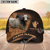 Unijames Leather Pattern Personalized Name & Farm Name Cattle Cap