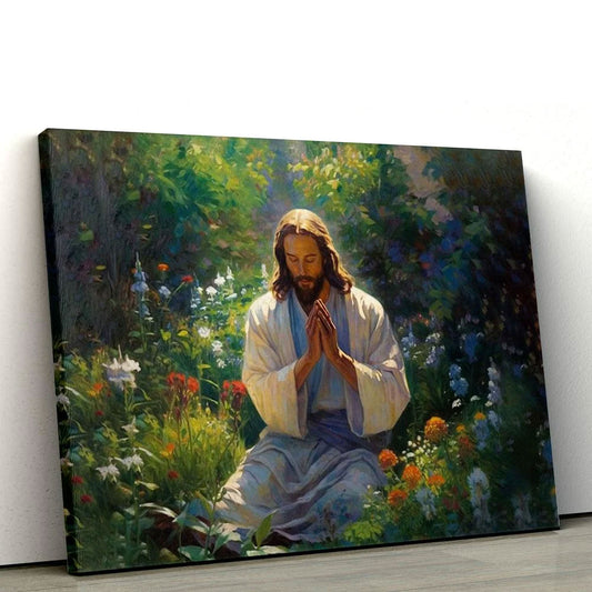 Uni Jesus Praying In The Garden Canvas