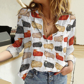 Unique Colorful Sheep Casual Shirt