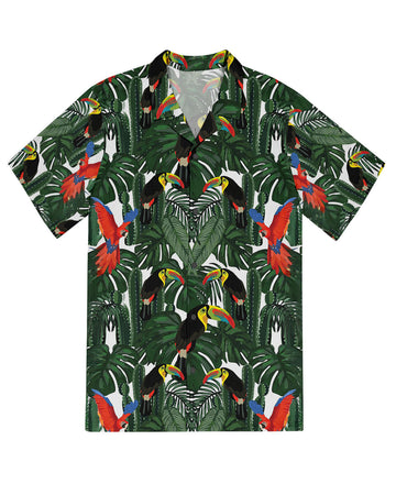 UNIJAMES TROPICAL PARROT SEAMLESS HAWAIIAN SHIRT