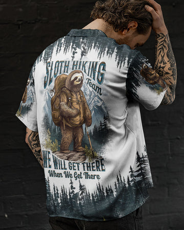 UNIJAMES SLOTH HIKING TEAM HAWAIIAN SHIRT