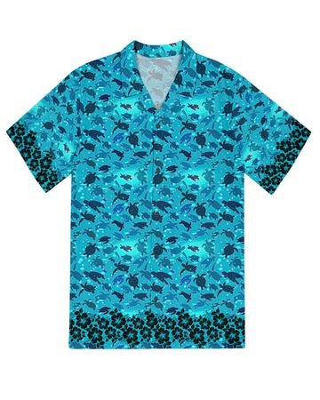 UNIJAMES SEA TURLES HAWAIIAN SHIRT