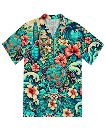 UNIJAMES SEA TURTLES HAWAIIAN SHIRT