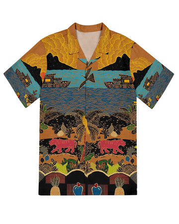 UNIJAMES BEACH SCENE HAWAIIAN SHIRT