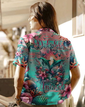 UNIJAMES DOLPHIN IS MY SPIRIT ANIMAL HAWAIIAN SHIRT