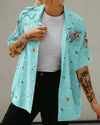 UNIJAMES CRAZY TURTLE LADY HAWAIIAN SHIRT