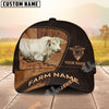 Unijames Leather Pattern Personalized Name & Farm Name Cattle Cap