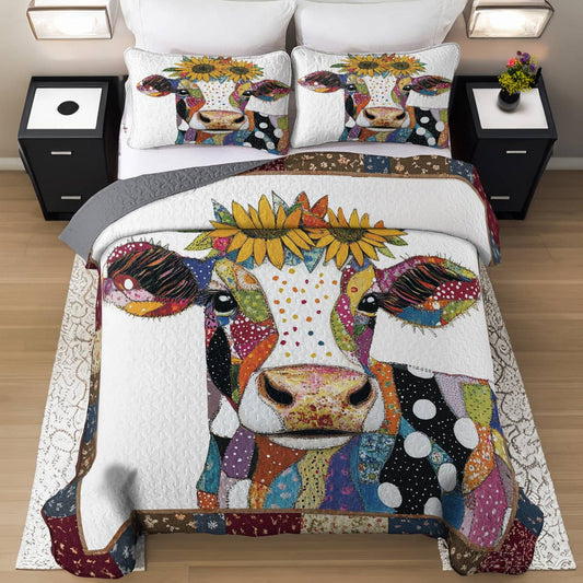 Uni All Season Quilt 3-Piece Set Sunshine Cow Lovely