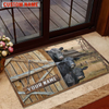 Uni Black Angus Barn Custom Name Doormat