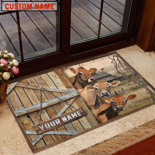 Uni Jersey Barn Custom Name Doormat