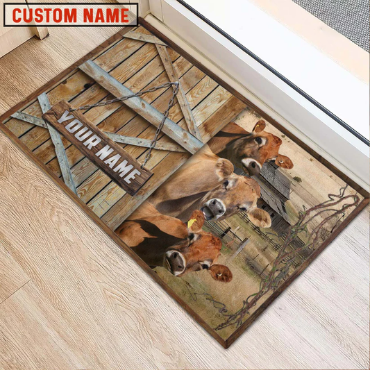 Uni Jersey Barn Custom Name Doormat