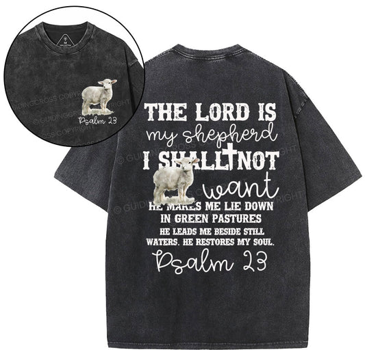 The Lord Is My Shepherd Christian Washed TShirt  