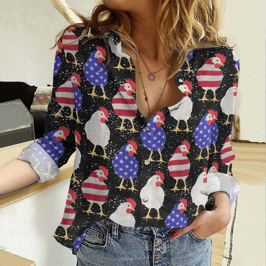 Unique Chicken Flag  Casual Shirt