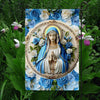 Uni Garden Flag 12" x 18" - Peaceful Virgin Mary Roses