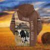 Uni Holstein Faith Family Cattle Personalized 3D Hoodie