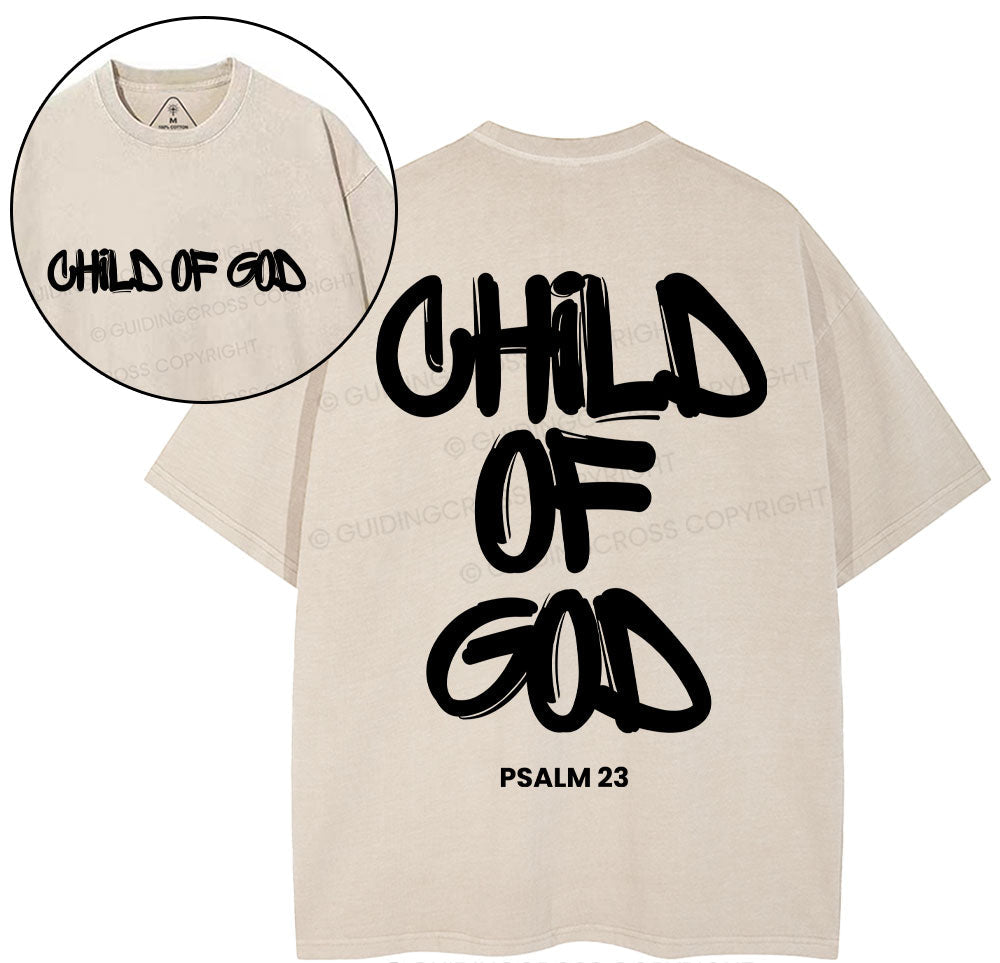Child Of God  Christian Washed T-Shirt Sale - GuidingCross