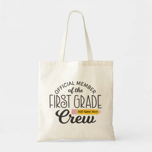First Grade Teacher or Child Back to School Tote Bag