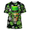 Uni Happy St Patrick's Day Irish Skull 3D Shirt