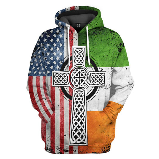 Uni Happy St Patrick's Day Irish Catholic Cross 3D Shirt