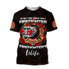 UniJames Firefighter'S Wife All Over Print 3D Hoodie