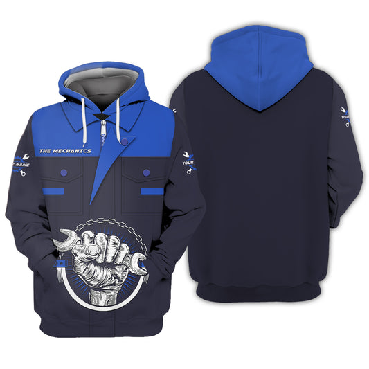 UniJames Custom Mechanic Uniform The Mechanics 3D Shirts Blue