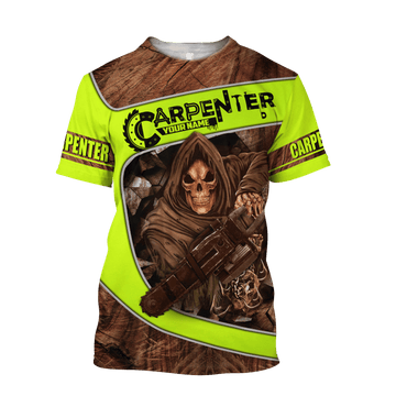 UniJames Personalized Name Carpenter Unisex Shirts Wood Pattern