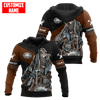 UniJames Customized Name Skull Carpenter Unisex Shirts Leather Texture