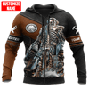 UniJames Customized Name Skull Carpenter Unisex Shirts Leather Texture