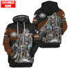 UniJames Customized Name Skull Carpenter Unisex Shirts Leather Texture