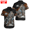 UniJames Customized Name Skull Carpenter Unisex Shirts Leather Texture