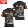 UniJames Customized Name Skull Carpenter Unisex Shirts Leather Texture