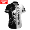 UniJames Customized Name Carpenter Skull Unisex Shirts