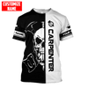 UniJames Customized Name Carpenter Skull Unisex Shirts