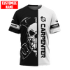 UniJames Customized Name Carpenter Skull Unisex Shirts