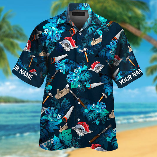UniJames Custom Name Carpenter Hawaiian Shirts for Men & Women