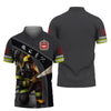 UniJames Custom Name 3D Firefirghter Zipper Hoodie Personalized Gift For Firefighters
