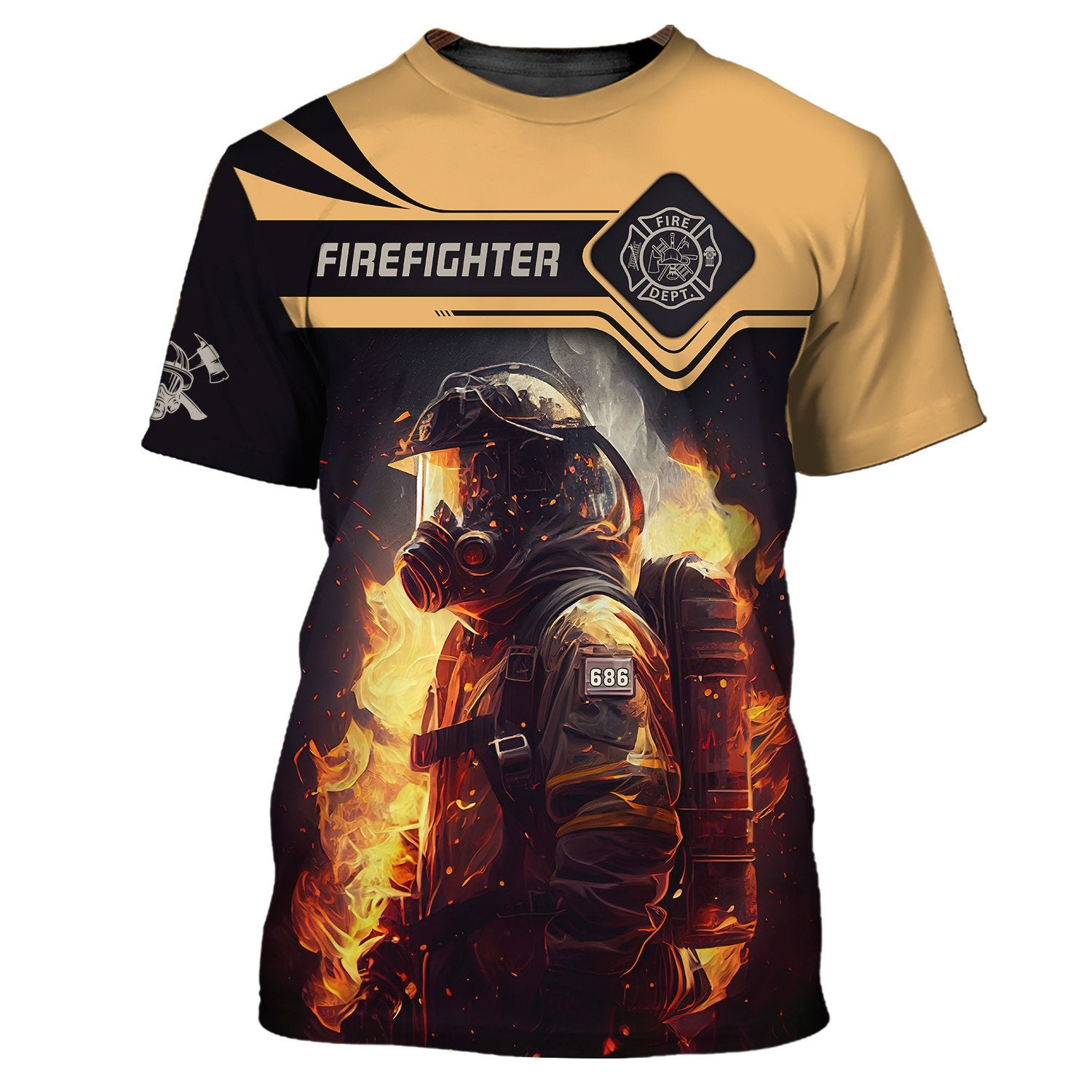 UniJames Firefighter Custom Shirts Fireman 3D Shirts Firefighter Cloth