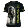 UniJames Firefighter 3D Zipper Hoodie Fireman Custom Zipper Hoodie