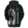 UniJames Firefighter 3D Zipper Hoodie Fireman Custom Zipper Hoodie