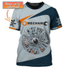 UniJames Unisex Shirt, Custom Name Mechanic Shirt, Mechanic Uniforms, Workwear Shirt, Shirt for Workers