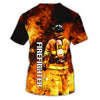 UniJames Unisex Shirt - Custom Name T-Shirt - Personalized Firefighter Shirt - Gift For Fireman