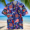 UniJames Funny Firefighter Blue Hawaiian Shirt