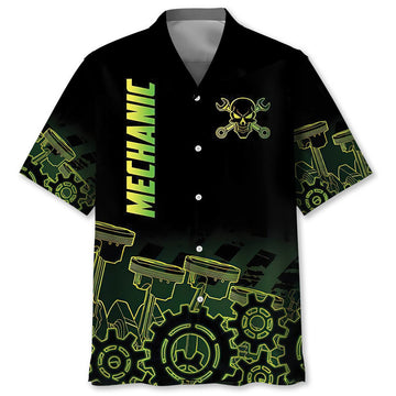 UniJames Mechanic Neon Hawaiian Shirt