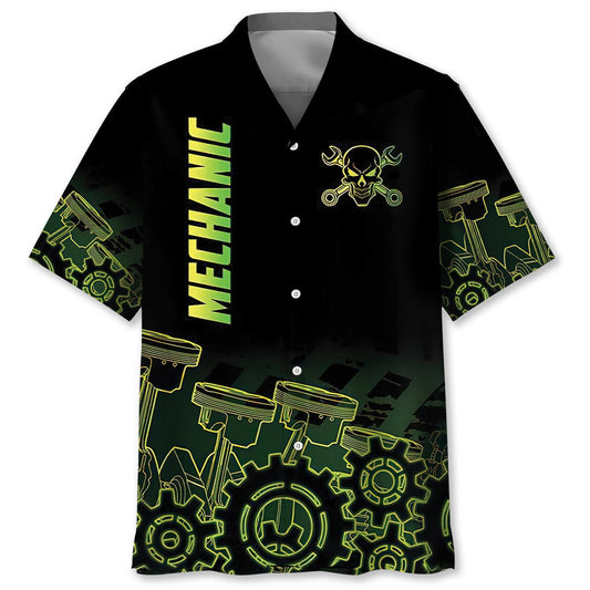 UniJames Mechanic Neon Hawaiian Shirt