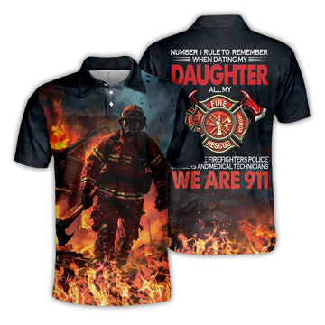 UniJames Firefighter We Are 9 11 Polo Shirt For Men