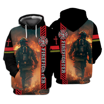 UniJames Firefighter Man Hoodie All Over Print