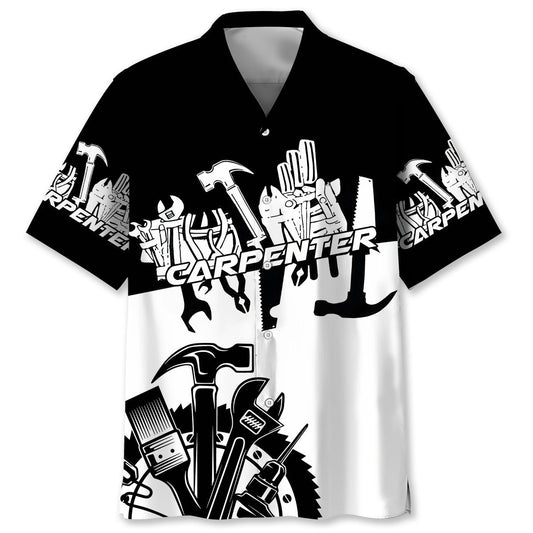 UniJames Carpenter Proud Black Hawaiian Shirt